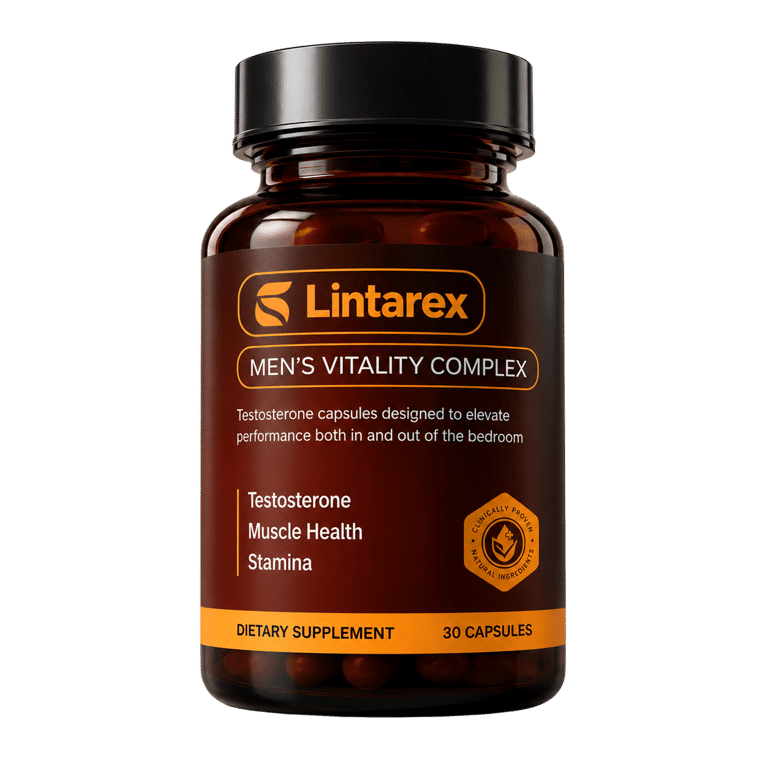 Flacon de Lintarex, complexe de vitalité masculine, 30 gélules